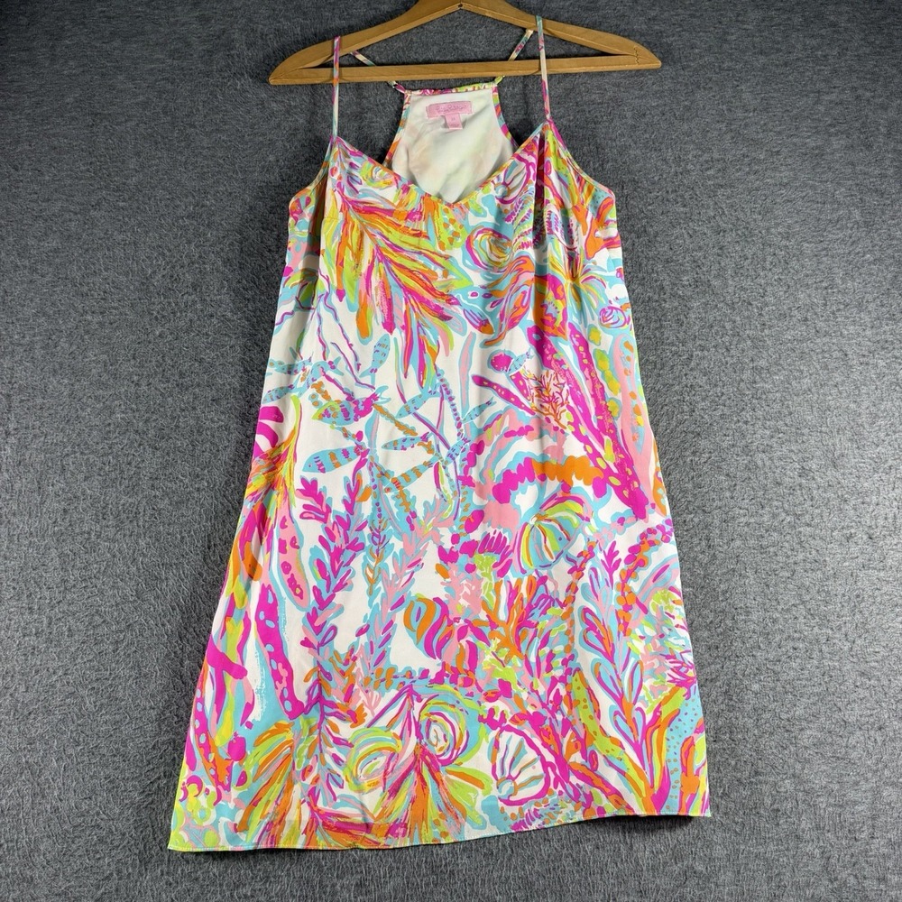 Lilly Pulitzer Dusk Silk Slip Dress Size XS Beach Resort Party Lightweight
